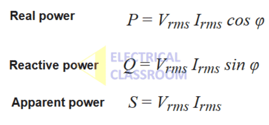 AC power formulae