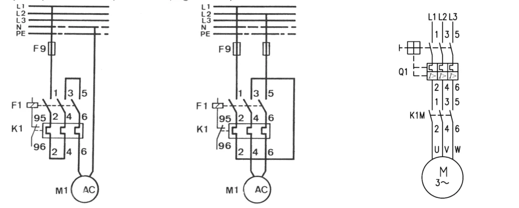 DOL starter with overload relay