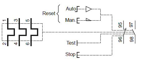 Symbol of an overload relay