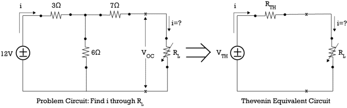 Thevenin's theorem - equivalent Circuit