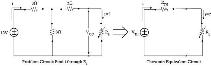 Thevenin's theorem - equivalent Circuit