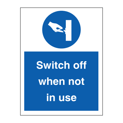 Switch off when not in use and save on electricity bills