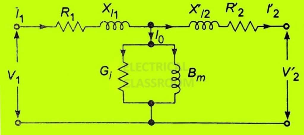 Equivalent circuit referred to primary