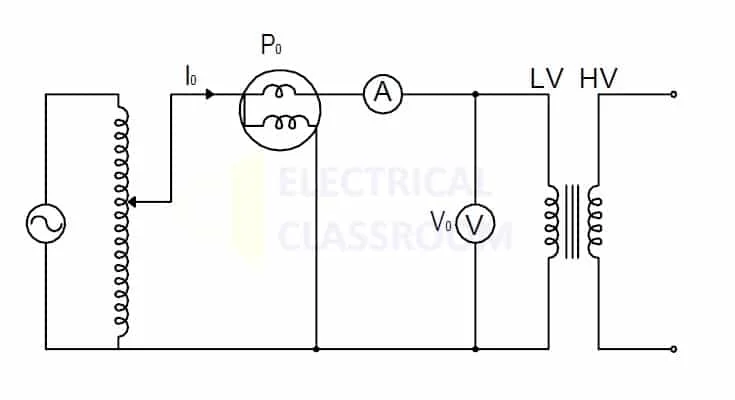 Transformer Open circuit test circuit