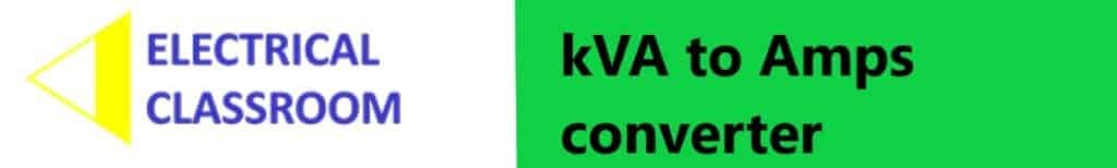 kVA to amps converter