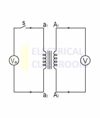 DC flashing polarity test circuit for transformers