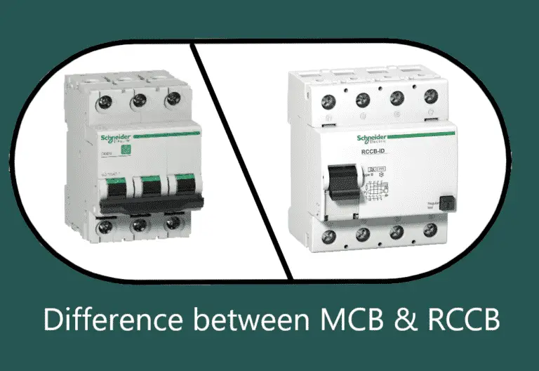 Top 5 differences between MCB and RCCB
