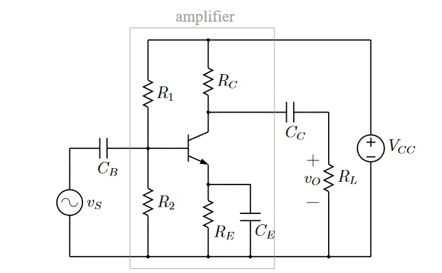 Common-emitter amplifier circuit diagram working