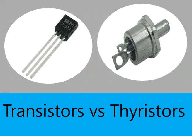 difference between Transistors and thyristors