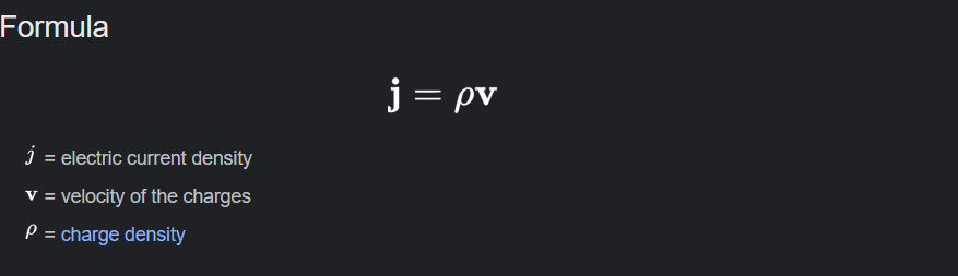 Definition of Electric current density 1 Definition of electric current density